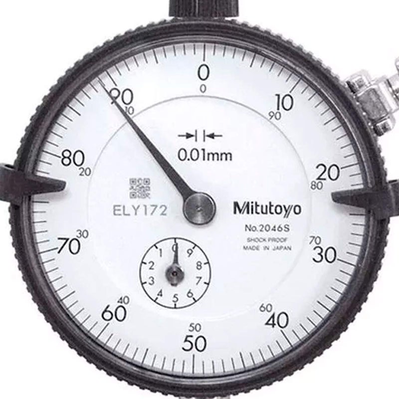 Mitutoyo 2046S, 0.01mm X 10mm Dial Indicator, 0-100, Lug Back, Series 2, 8mm Stem - Image 2
